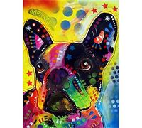 YSCOLOR Diamond Painting Taladro Redondo Completo 5D Diamante Pintura DIY Diamante Bordado Colorido Bulldog Punto De Cruz Rhinestone Mosaico Decoración 30X40Cm