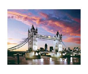 YSCOLOR Diy Pintura Al Óleo Pintura Por Números Kit, Puente De Londres Londres Al Atardecer, Regalo 40x50cm