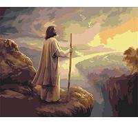 YSCOLOR Diy Pintura Por Números Para Adultos, Jesús, Religión Cristiana, Diy Pintura Por Números Kits Sobre Lienzo 40x50cm