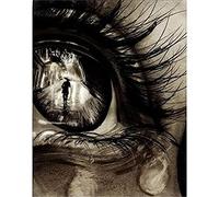 YSCOLOR Kits De Pintura De Diamantes 5D Para Adultos Taladro Completo Lágrimas Blancas Y Negras Kits De Arte De Diamantes Diy Para Adultos Imágenes De Bordado De Diamantes De Imitación 30x40cm