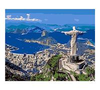YSCOLOR Pintura Por Números De La Ciudad De Río De Janeiro, Pintura Al Óleo Pintada A Mano Diy, Imagen De Paisaje Acrílico, Pintura Para Decoración Del Hogar 40x50cm