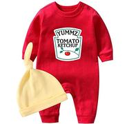 YSCULBUTOL Baby Twin Body Perfect Together Twin Best Friend Bacon Eggs Twins Set Doble Bebé Twin Lindo - blanco - 6-9 meses