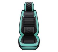 YSDEACE Juego Fundas Asientos para Civic para Accord 7 para CRV para City para Pilot 2003-2018 Funda Protectora Asiento Coche Cuero Negro Rojo(Green,A)
