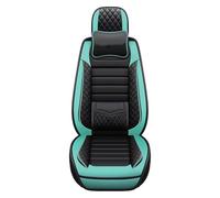 YSDEACE Juego Fundas Asientos para Civic para Accord 7 para CRV para City para Pilot 2003-2018 Funda Protectora Asiento Coche Cuero Negro Rojo(Green,C)