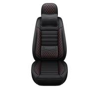 YSDEACE Juego Fundas Asientos para Civic para Accord 7 para CRV para City para Pilot 2003-2018 Funda Protectora Asiento Coche Cuero Negro Rojo(Black Red 2,B)