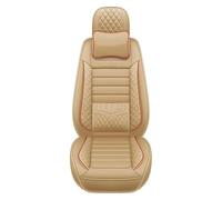 YSDEACE Juego Fundas Asientos para Civic para Accord 7 para CRV para City para Pilot 2003-2018 Funda Protectora Asiento Coche Cuero Negro Rojo(Beige,B)