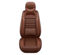 YSDEACE Juego Fundas Asientos para Civic para Accord 7 para CRV para City para Pilot 2003-2018 Funda Protectora Asiento Coche Cuero Negro Rojo(Brown,A)