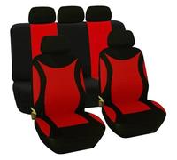 YSDEACE Juego Fundas Asientos para Hyundai para Solaris para Tucson 2019 para Santa Fe para Veloster para Getz I40 para I10 Ix35 Ix25 Fundas Asiento Coche Cojín Soporte(Red)