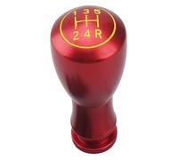 YSDEACE marchas palanca de Pomo Palanca Cambios Cabezal Cambio Manual 5 Velocidades Aleación Aluminio Reacondicionar El Coche Con Cubierta(Red)