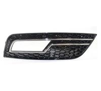 YSDEACE para A4 B8.5 Edición Estándar 2013-2016 Coche Rejilla De Faros Antiniebla Cromada Negra Panal Abeja Malla Frontal Parachoques Luces Cubierta Rejilla Parachoques Delantero(Left)