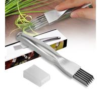 YSDMY 1 Piece Shred Silk The Knife,Cortador de Cebolla Scallion Slicer,Cortador de Cebolla Verde de Acero Inoxidable