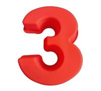 YSDYY 1 Pieza De Molde Digital 3, Forma De Silicona, Forma De Galleta, Herramienta Horneada, Adecuada para Pastel De Bricolaje, Gelatina, Chocolate.