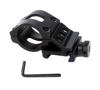 YSDYY 1 soporte de abrazadera de tubo negro con 1 llave hexagonal, mini soporte de metal, soporte para linterna, soporte de tubo, accesorio de soporte de punto de destino