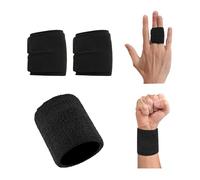 YSDYY 2 Férulas Para Dedos, 1 Muñequera Deportiva, Férula Para Dos Dedos, Set De Asistencia Deportiva, Vendaje Elástico Ajustable Para Dedos, Protector De Dedos Para Protección De Articulaciones