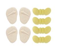 YSDYY 2 Pares De Plantillas Ante El Antepié Y 2 Pares De Manchas del Talón, Plantillas Suaves Y Cómodas, Almohadilla del Antepié Antideslizante Y Antigüense, Suelas Invisibles del Tacón Alto.