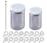 YSDYY 2 Piezas con Un Distribuidor De Polvo De Portada, 16 Piezas De Perfil De Café, 1 Pieza De Aguja De Acero Inoxidable, Herramientas De Producción De Café, Herramientas De Cocina.