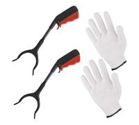 YSDYY 2 Piezas De Cinturones De Basura Y 1 Par De Guantes, Clips De Recolección De Basura, Herramientas De Limpieza Al Aire Libre, Herramientas De Trabajadores Sanitarios.