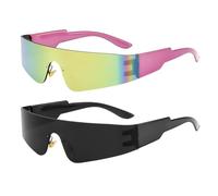 YSDYY 2 Piezas De Gafas De Sol Sin Marco, Gafas De Fiesta Extraterrestres, Tendencia De Moda -Sonna -Sonnen Gafas, Gafas Frías De Fiesta, Accesorios De Ropa Escénicos, Accesorios De Ropa.