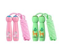 YSDYY 2 Piezas Un Salto Ajustable De Niños, Deportes Y Accesorios De Fitness, Saltos De Estudiantes, Omitiendo Ejercicios De Cuerda De Niños Y Equipos Deportivos (Rosa, Verde).