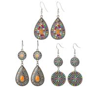 YSDYY 3 Pares De Aretes Retro, Pendientes De Moda Y Personalizados, Exquisitos Aretes Geométricos Y Accesorios De Niñas.