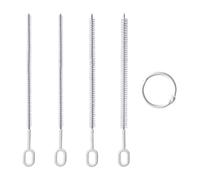 YSDYY 4 Cepillos De Limpieza De Paja Y 1 Pieza De Hebilla De Metal, Cepillo De Limpieza Flexible, Cepillo De Limpieza Duradero, Accesorios De Tazas De Agua.