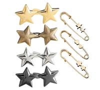 YSDYY 4 Pares De Coleccionistas De Sterna De Cinco Puntos Y 3 Coleccionistas De Cintura, Coleccionistas De Cintura De Jeans, Agujas De Fijación De Rocas Y Ropa Y Broches Decorativos.