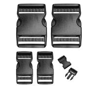 YSDYY 4 Piezas De Hebillas De Cambio Doble, Hebilla De Inserto De Plástico Negro, Hebilla Ajustadora De Mochila, Hebilla De Bolsa De Tela De Montaña, Hebilla De Cuerda De Mascota.