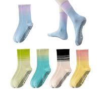 YSDYY 5 Parejas De Calcetines De Yoga Para Mujeres, Calcetines No Deslizantes, Calcetines Elásticos Y Cómodos, Calcetines Deportivos Y Equipos Deportivos.