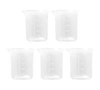YSDYY 5 Piezas 100 Ml De Tazas De Medición, Tazas De Medición De Plástico Transparentes, Herramienta De Medición De Líquidos con Taza De Medición De Escala, Adecuado para Laboratorio Y Cocina.