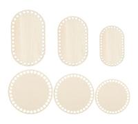 YSDYY 6 Piezas De Base De Canasta Tejida, Base De Canasta De Madera, Material De Canasta Tejida De Bricolaje Y Madera Hecha A Mano.