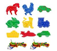 YSDYY 8 piezas de juguetes de cuerda, juguetes de habilidad fina, juguetes para niños, juguetes creativos, juguetes educativos, juguetes de cuerda de bricolaje, juguetes de cuerda de plástico,