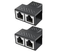 YSDYY Divisor de 2 piezas, conector de cable de red, adaptador de cable de red, conector de extensión de cable, divisor de uno a dos, adaptador de extensión de red, adecuado para la mayoría de cables