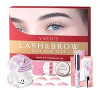 YSEN'S Lifting Pestañas Kit Profesional 4 en 1, Lash Lift and Tint Kit con Laminación y Tinte de Cejas, Tinte Negro y Glue Balm para Fijación Precisa, Efecto Natural 6-8 Semanas para Salón y Casa