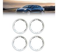 YSFHYAN Anti Choques Anti RasguñOs Protectores de Cubo de Llantas,Universal Car 4 Uds Llantas de Rueda de VehíCulo Anillo Protector de Borde,Ajuste, MayoríA de Llantas de 19 Pulg(Color:Plata)