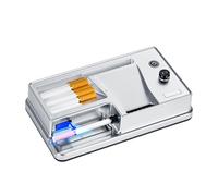 YSFHYAN Maquina Electrica para Liar Tabaco Entubadora de Cigarros Portatil,8 mm/6,5 mm Herramienta para Liar Cigarrillos DoméStica,Densidad de Tabaco Ajustable,Adecuado para Fumadores(Color:Blanco)