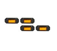 YSFIFHSKFH Luces de posición 4 Uds Para Toyota Para RAV4 2019-2022 Para Super Brillante Ámbar Rojo Blanco LED Luces Rejilla Delantera Coche Conjuntos Kit Intermitentes Laterales(Yellow Lens Amber)