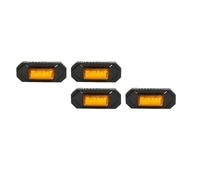 YSFIFHSKFH Luces de posición Luces LED Para Parrilla Delantera Luz Ámbar De 12V 4 Uds. Para Toyota Para RAV4 2019 2020 2021 2022 Intermitentes Laterales(Yellow Lens Amber)