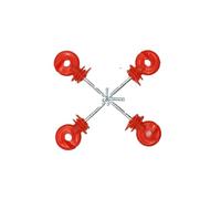 YShiuoL Aisladores de Cerca EléCtrica Aislador de Anillo descentrado for Cerca eléctrica, Poste Madera, Tornillo for, Cinta, aisladores Alambre, Accesorios Seguros for Edificios jardín(100pcs Red)
