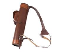 YShiuoL carcaj de arquería Mochila con aljaba de Cuero for Tiro con Arco, Soporte for Flechas, Bolsa Grande con Correas, Bolsa de Almacenamiento for cinturón for Disparar(Brown)