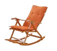 YShiuoL Cojín para Muebles de jardín con Respaldo Cojines Largos de 48 x 120 cm for sillón reclinable, Plegables, con Respaldo Alto, for sofá, Tumbona jardín(Orange)