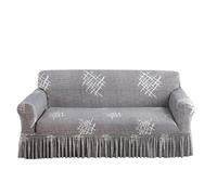 YShiuoL Funda de Sofá con Falda Funda de sofá elástica con Estampado Volantes for Sala Estar, Protector Muebles, fácil Instalar y Lavable(Color 15,3-Seater 190-230cm)