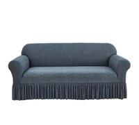 YShiuoL Funda de Sofá con Falda Funda de sofá elástica con Estampado Volantes for Sala Estar, Protector Muebles, fácil Instalar y Lavable(Color 9,3-Seater 190-230cm)