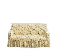YShiuoL Funda de Sofá con Falda Fundas de sofá elásticas con Estampado Floral y faldón, Lavables Protectoras for sofás 1, 2, 3 4 plazas(Color 16,S (90-140cm))