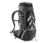 YShiuoL mochila al aire libre Mochila de senderismo de 70 l for exteriores, gran capacidad, impermeable, for escalada, for hombre y mujer, for bushcraft, viajes y acampada.(Deep Black)