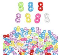 YSHODGU 500 piezas S Clips coloridos Loom Bandas Accesorios, Bandas de plástico para telares de plástico, pulseras de plástico, clips de goma para la conexión de telar, mezcla