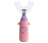 Ysimee Cepillo de Dientes en Forma de U para Niños, Limpieza Integral de Dientes de 360°, Cabezales de Cepillo de Silicona Ultra Suaves Duales, Cepillos de Dientes Manual, 6-12 años