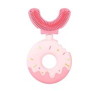 Ysimee Cepillo de Dientes en Forma de U para Niños, Limpieza Integral de Dientes de 360°, Cabezales de Cepillo de Silicona Ultra Suaves Duales, Cepillos de Dientes Manual, 6-12 años