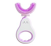 Ysimee Cepillo de Dientes en Forma de U para Niños, Limpieza Integral de Dientes de 360°, Cabezales de Cepillo de Silicona Ultra Suaves Duales, Cepillos de Dientes Manual, 6-12 años