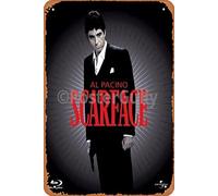 Ysirseu Al Pacino in The Scarface Top 250 - Letrero de estaño para pared de café, decoración de pared de cafetería, decoración de pared de 30,5 x 45,7 cm