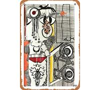 Ysirseu ¡Eyes Behind His Eyes! - Letrero de metal abstracto vintage para pared, 20,3 x 30,5 cm